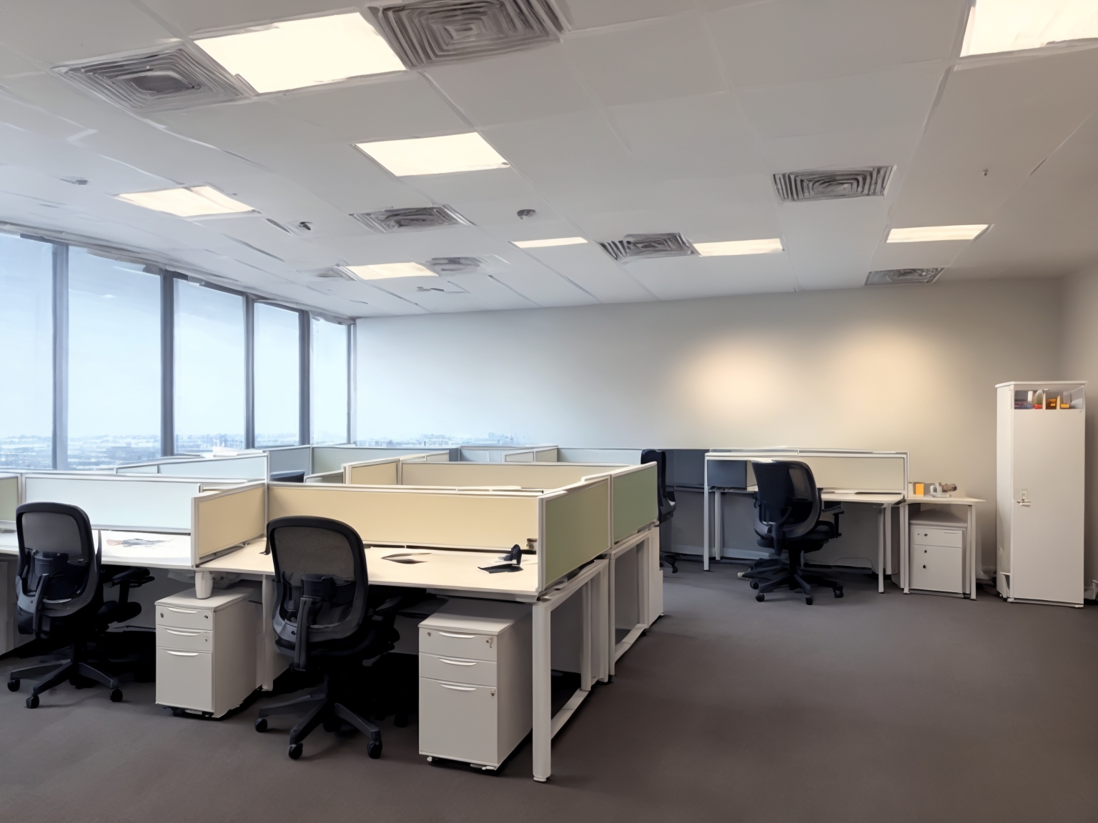 Professional business office environment